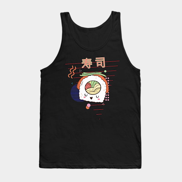 Cute sushi vegetables kawaii 90s retro japanese aesthetic Tank Top by opippi